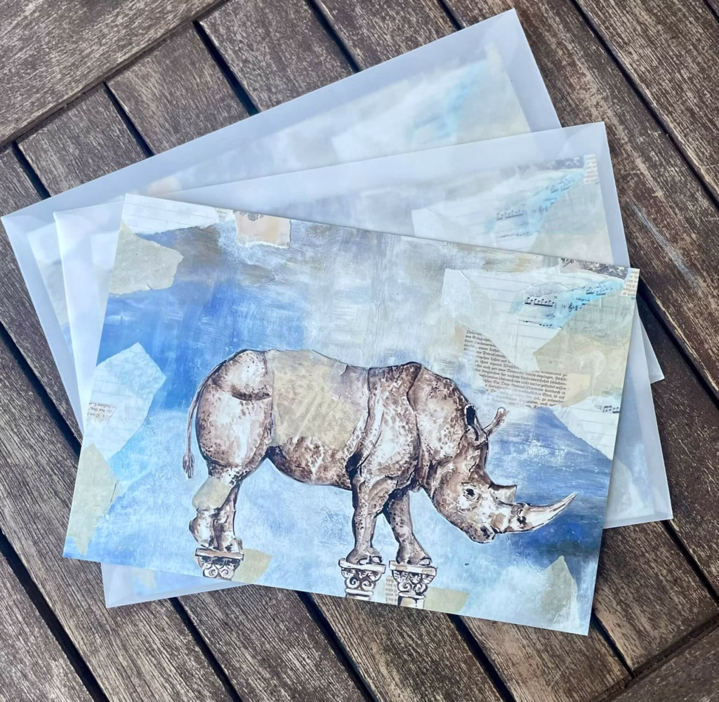 Kunstdruck "Himmelsläufer Nashorn"