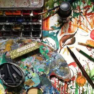 Aquarellmalerei: Tiere im Herbst