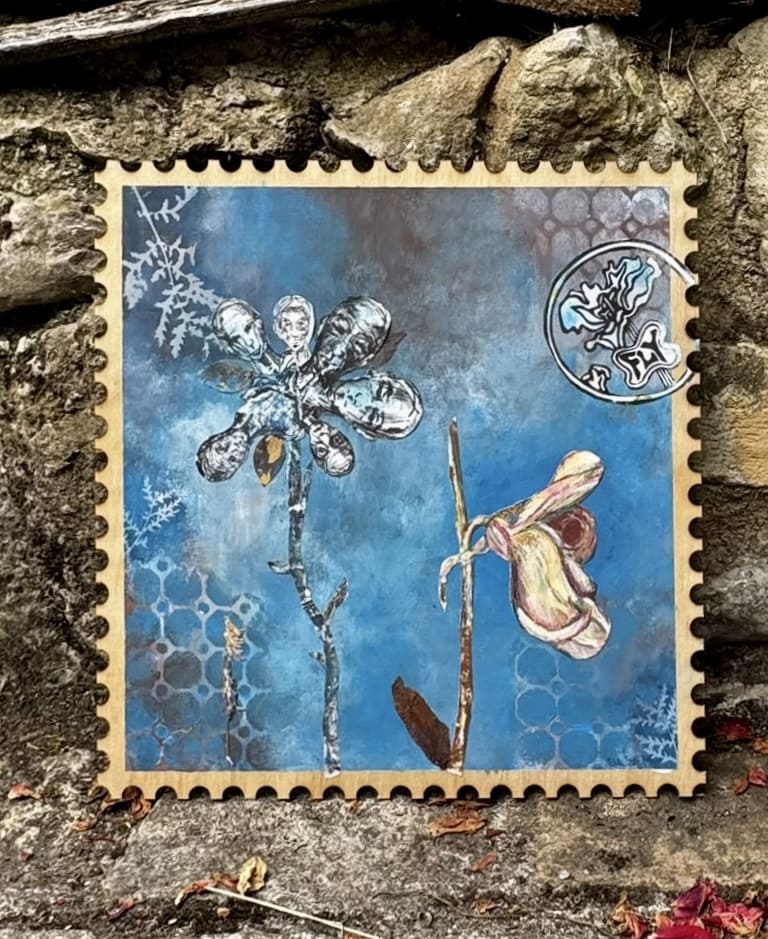 Original: große Briefmarke "Wir blühen" – Bild 2